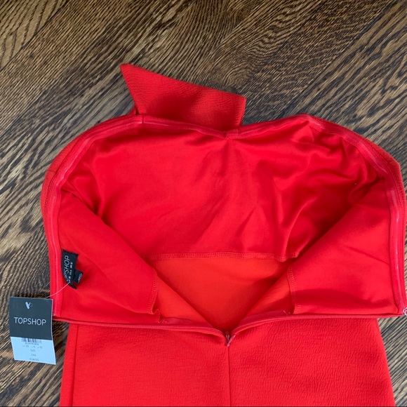 Topshop red strapless dress - Picture 4 of 5